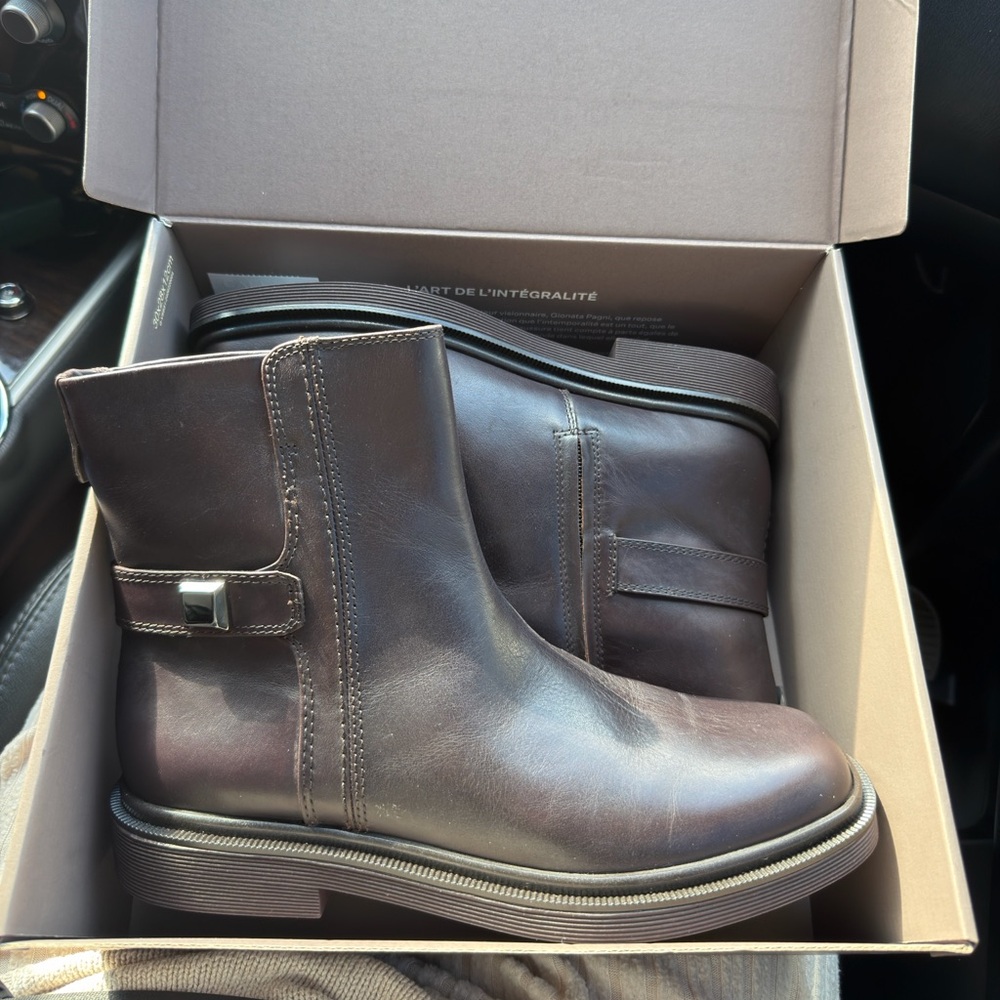 Franco Sarto L-Axel Women's Ankle Boots new 9 Medium / Brown Leather